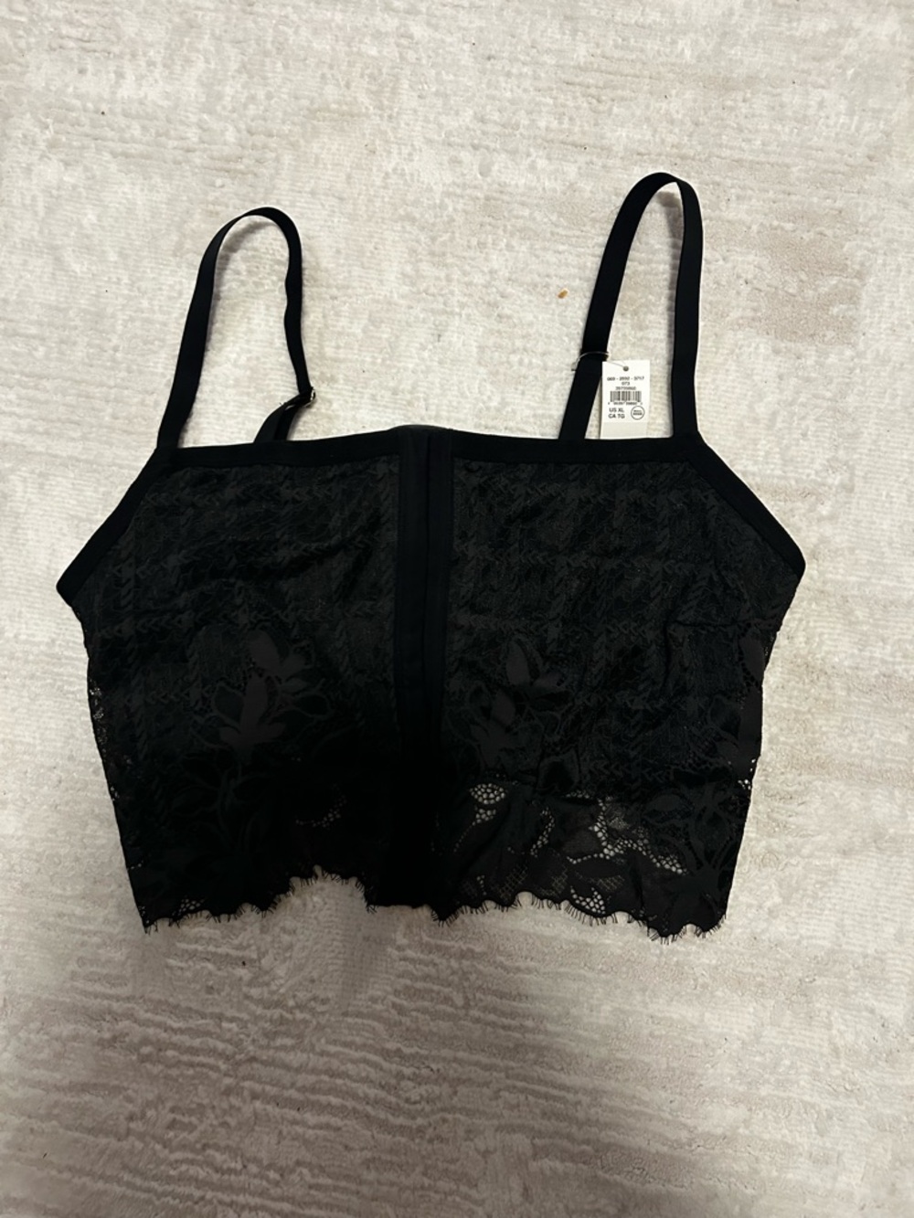 NWT Aerie Black Lace Longline Bralette